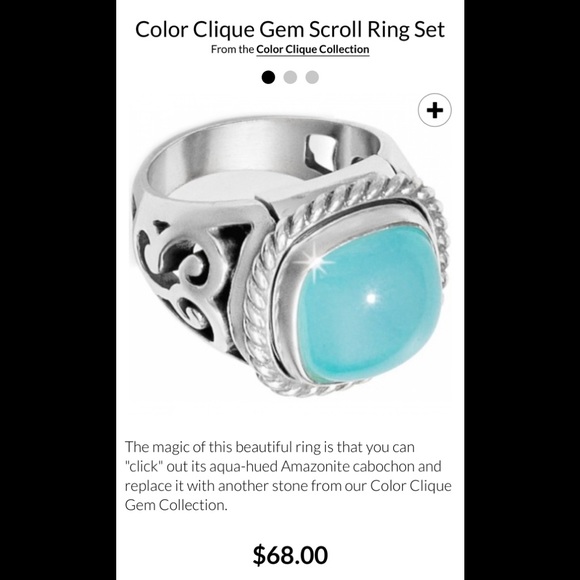 Brighton- interchangeable scroll ring set- size 7 - Picture 1 of 8